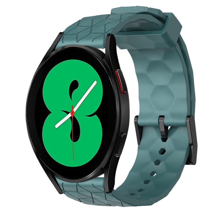 Cinturino per orologio in silicone tinta unita con motivo a calcio da 20 mm, For Samsung Galaxy Watch 5 Pro 45mm, For Samsung Galaxy Watch 4 44mm