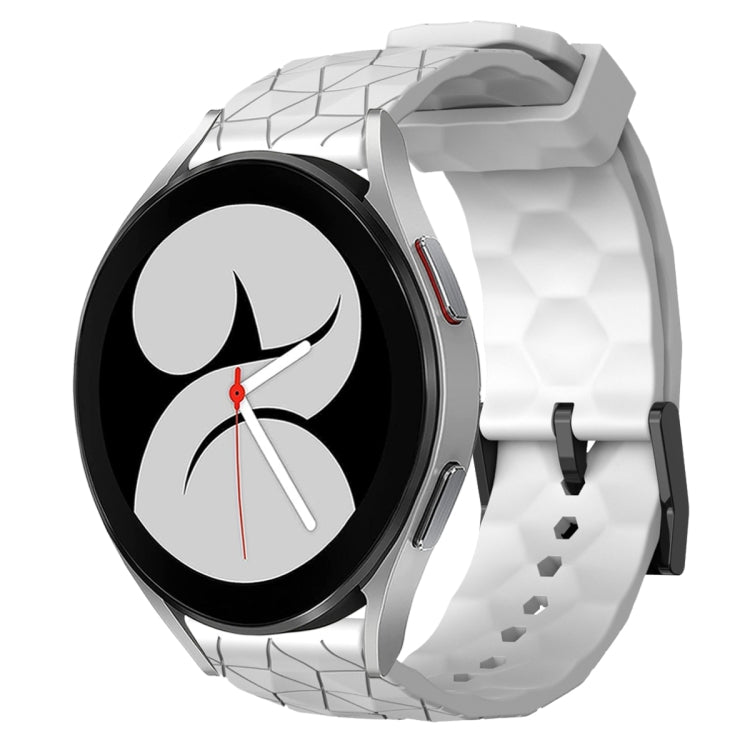 Cinturino per orologio in silicone tinta unita con motivo a calcio da 20 mm, For Samsung Galaxy Watch 4 40mm, For Samsung  Galaxy Watch 4 Classic 42mm