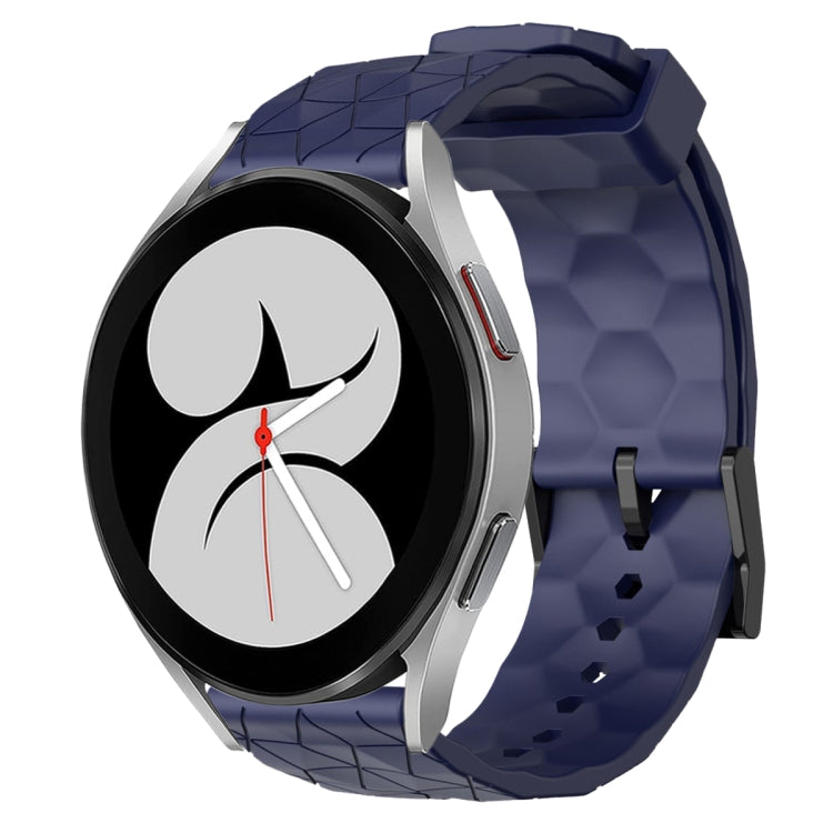 Cinturino per orologio in silicone tinta unita con motivo a calcio da 20 mm, For Samsung Galaxy Watch 4 40mm, For Samsung  Galaxy Watch 4 Classic 42mm