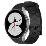 Cinturino per orologio in silicone tinta unita con motivo a calcio da 20 mm, For Samsung Galaxy Watch 4 40mm, For Samsung  Galaxy Watch 4 Classic 42mm