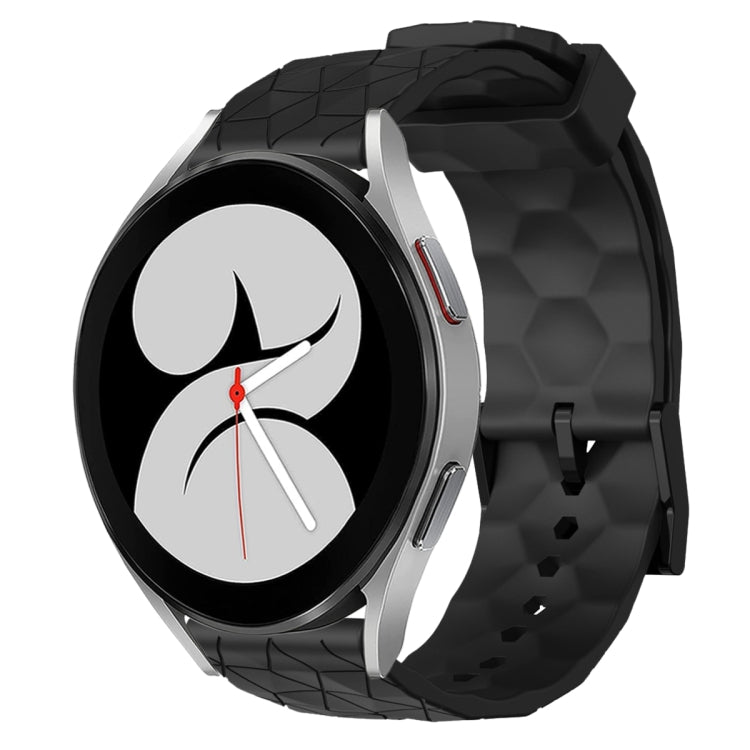 Cinturino per orologio in silicone tinta unita con motivo a calcio da 20 mm, For Samsung Galaxy Watch 4 40mm, For Samsung  Galaxy Watch 4 Classic 42mm