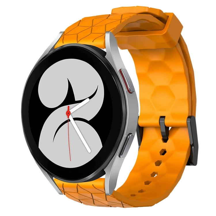Cinturino per orologio in silicone tinta unita con motivo a calcio da 20 mm, For Samsung Galaxy Watch 4 40mm, For Samsung  Galaxy Watch 4 Classic 42mm
