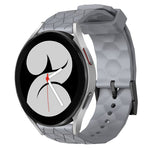 Cinturino per orologio in silicone tinta unita con motivo a calcio da 20 mm, For Samsung Galaxy Watch 4 40mm, For Samsung  Galaxy Watch 4 Classic 42mm