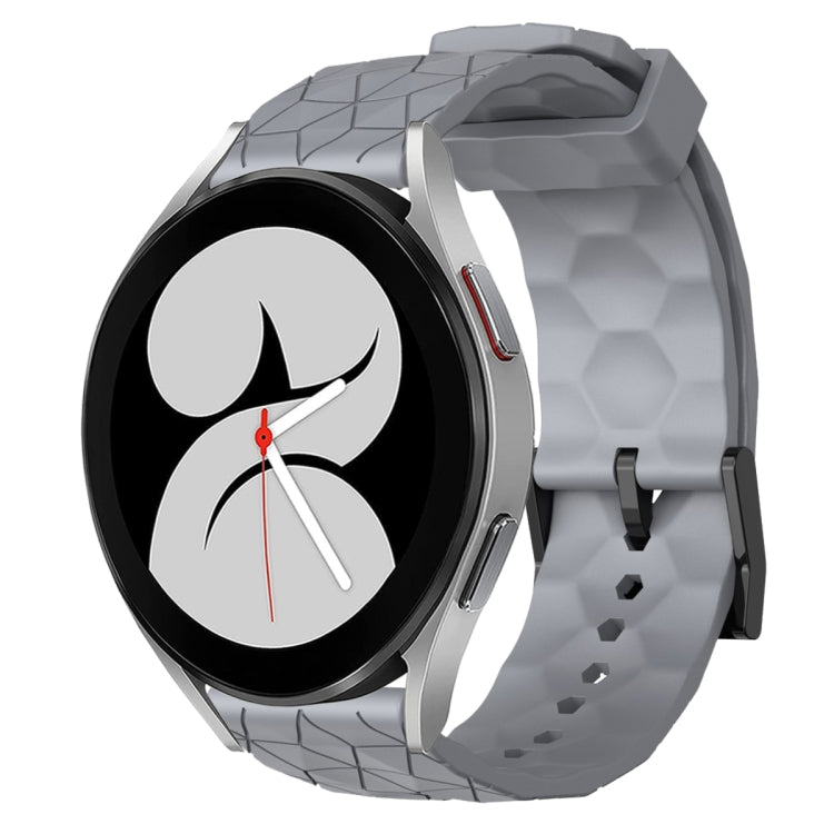Cinturino per orologio in silicone tinta unita con motivo a calcio da 20 mm, For Samsung Galaxy Watch 4 40mm, For Samsung  Galaxy Watch 4 Classic 42mm