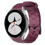 Cinturino per orologio in silicone tinta unita con motivo a calcio da 20 mm, For Samsung Galaxy Watch 4 40mm, For Samsung  Galaxy Watch 4 Classic 42mm