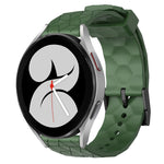 Cinturino per orologio in silicone tinta unita con motivo a calcio da 20 mm, For Samsung Galaxy Watch 4 40mm, For Samsung  Galaxy Watch 4 Classic 42mm