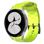 Cinturino per orologio in silicone tinta unita con motivo a calcio da 20 mm, For Samsung Galaxy Watch 4 40mm, For Samsung  Galaxy Watch 4 Classic 42mm