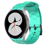 Cinturino per orologio in silicone tinta unita con motivo a calcio da 20 mm, For Samsung Galaxy Watch 4 40mm, For Samsung  Galaxy Watch 4 Classic 42mm