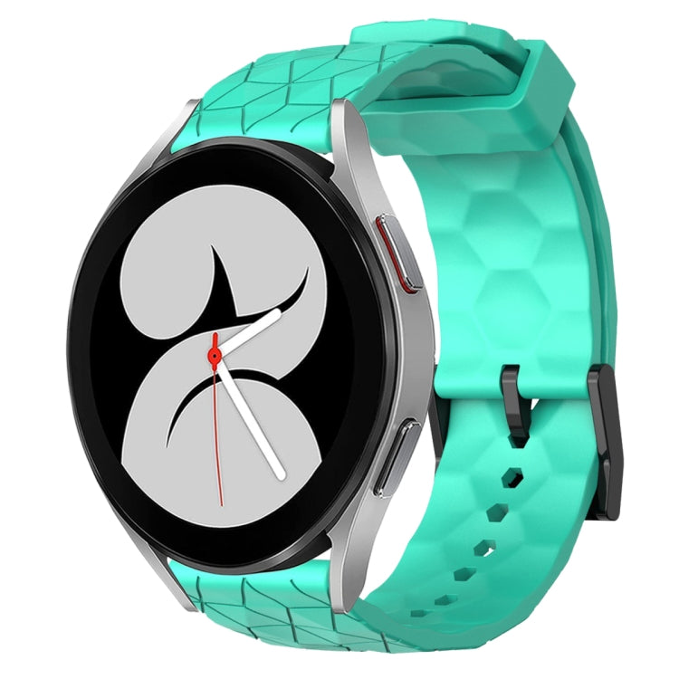 Cinturino per orologio in silicone tinta unita con motivo a calcio da 20 mm, For Samsung Galaxy Watch 4 40mm, For Samsung  Galaxy Watch 4 Classic 42mm