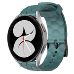 Cinturino per orologio in silicone tinta unita con motivo a calcio da 20 mm, For Samsung Galaxy Watch 4 40mm, For Samsung  Galaxy Watch 4 Classic 42mm