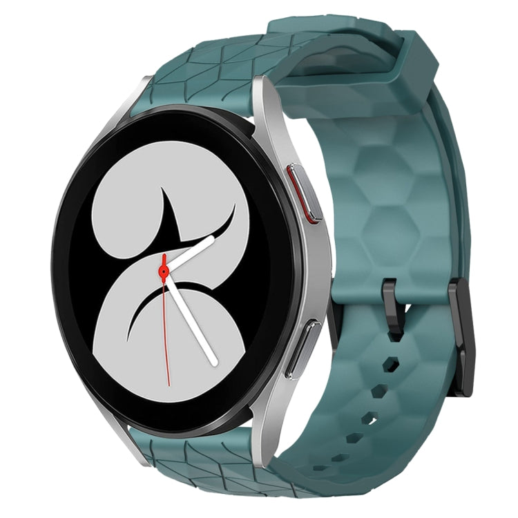 Cinturino per orologio in silicone tinta unita con motivo a calcio da 20 mm, For Samsung Galaxy Watch 4 40mm, For Samsung  Galaxy Watch 4 Classic 42mm