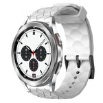 Cinturino per orologio in silicone tinta unita con motivo a calcio da 20 mm, For Samsung Galaxy Watch 4 40mm, For Samsung  Galaxy Watch 4 Classic 42mm