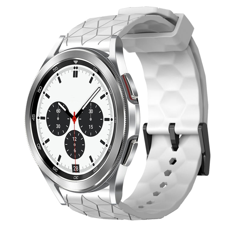 Cinturino per orologio in silicone tinta unita con motivo a calcio da 20 mm, For Samsung Galaxy Watch 4 40mm, For Samsung  Galaxy Watch 4 Classic 42mm