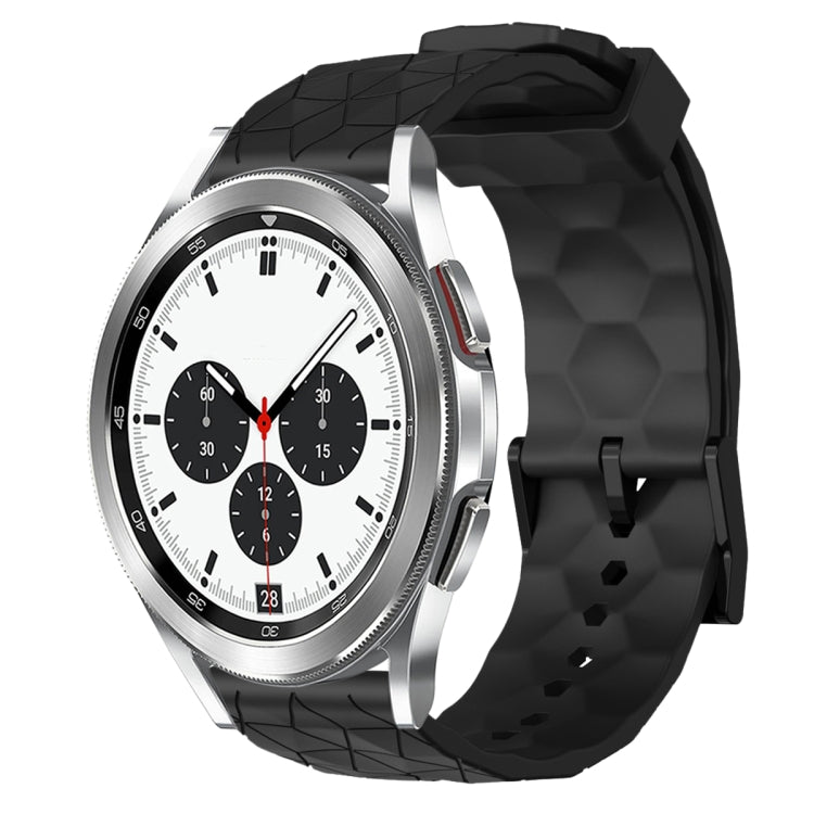 Cinturino per orologio in silicone tinta unita con motivo a calcio da 20 mm, For Samsung Galaxy Watch 4 40mm, For Samsung  Galaxy Watch 4 Classic 42mm