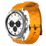 Cinturino per orologio in silicone tinta unita con motivo a calcio da 20 mm, For Samsung Galaxy Watch 4 40mm, For Samsung  Galaxy Watch 4 Classic 42mm