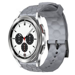 Cinturino per orologio in silicone tinta unita con motivo a calcio da 20 mm, For Samsung Galaxy Watch 4 40mm, For Samsung  Galaxy Watch 4 Classic 42mm