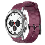 Cinturino per orologio in silicone tinta unita con motivo a calcio da 20 mm, For Samsung Galaxy Watch 4 40mm, For Samsung  Galaxy Watch 4 Classic 42mm