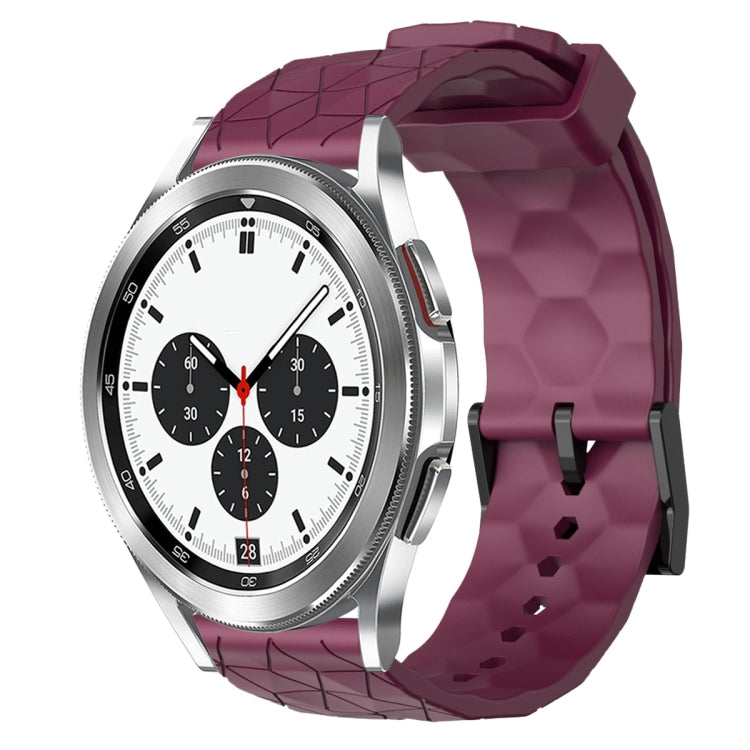 Cinturino per orologio in silicone tinta unita con motivo a calcio da 20 mm, For Samsung Galaxy Watch 4 40mm, For Samsung  Galaxy Watch 4 Classic 42mm
