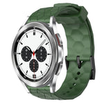 Cinturino per orologio in silicone tinta unita con motivo a calcio da 20 mm, For Samsung Galaxy Watch 4 40mm, For Samsung  Galaxy Watch 4 Classic 42mm
