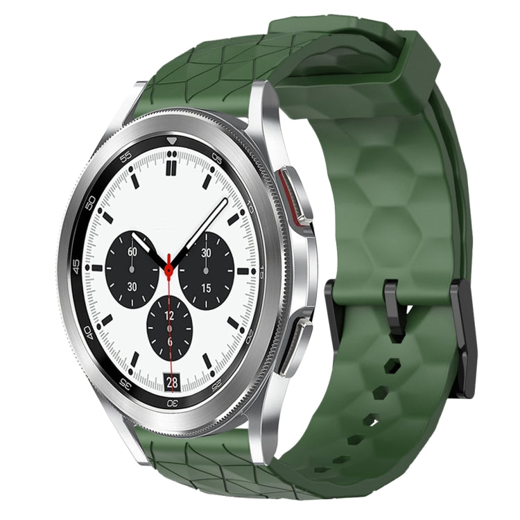 Cinturino per orologio in silicone tinta unita con motivo a calcio da 20 mm, For Samsung Galaxy Watch 4 40mm, For Samsung  Galaxy Watch 4 Classic 42mm