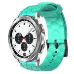 Cinturino per orologio in silicone tinta unita con motivo a calcio da 20 mm, For Samsung Galaxy Watch 4 40mm, For Samsung  Galaxy Watch 4 Classic 42mm