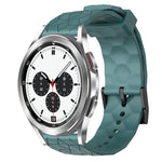 Cinturino per orologio in silicone tinta unita con motivo a calcio da 20 mm, For Samsung Galaxy Watch 4 40mm, For Samsung  Galaxy Watch 4 Classic 42mm