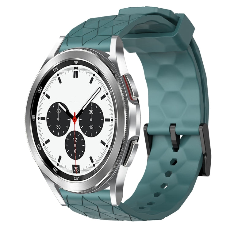 Cinturino per orologio in silicone tinta unita con motivo a calcio da 20 mm, For Samsung Galaxy Watch 4 40mm, For Samsung  Galaxy Watch 4 Classic 42mm