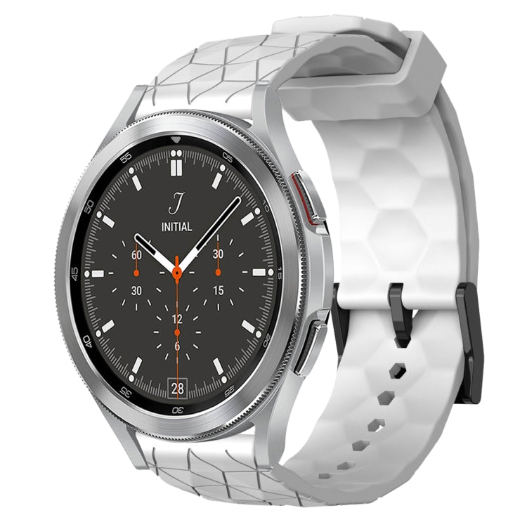 Cinturino per orologio in silicone tinta unita con motivo a calcio da 20 mm, For Samsung  Galaxy Watch 4 Classic 46mm, For Samsung Galaxy Watch Active 2 40mm