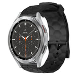 Cinturino per orologio in silicone tinta unita con motivo a calcio da 20 mm, For Samsung  Galaxy Watch 4 Classic 46mm, For Samsung Galaxy Watch Active 2 40mm