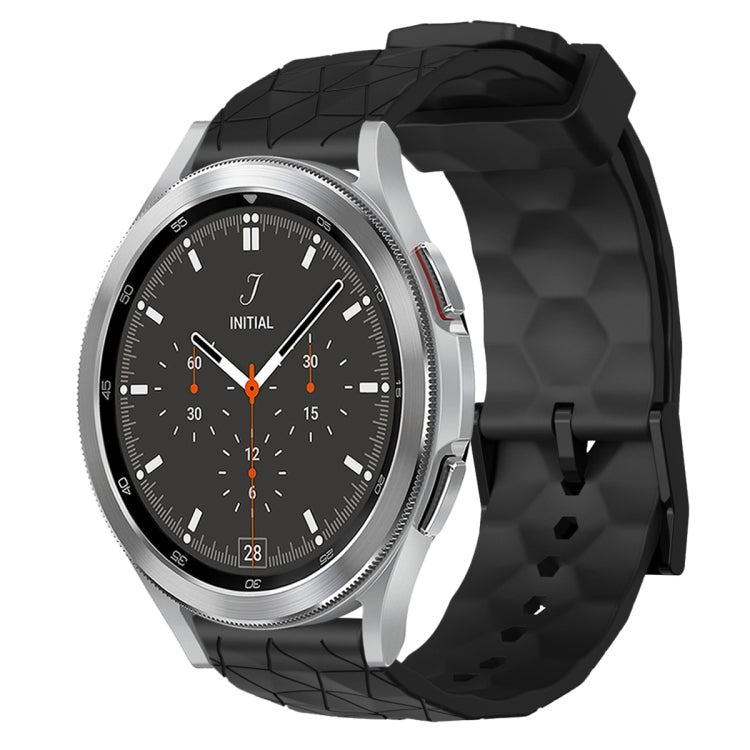 Cinturino per orologio in silicone tinta unita con motivo a calcio da 20 mm, For Samsung  Galaxy Watch 4 Classic 46mm, For Samsung Galaxy Watch Active 2 40mm