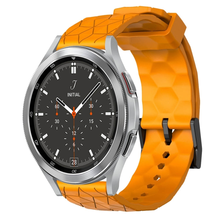Cinturino per orologio in silicone tinta unita con motivo a calcio da 20 mm, For Samsung  Galaxy Watch 4 Classic 46mm, For Samsung Galaxy Watch Active 2 40mm