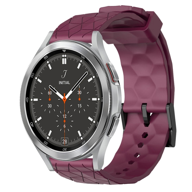Cinturino per orologio in silicone tinta unita con motivo a calcio da 20 mm, For Samsung  Galaxy Watch 4 Classic 46mm, For Samsung Galaxy Watch Active 2 40mm