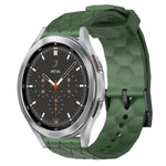 Cinturino per orologio in silicone tinta unita con motivo a calcio da 20 mm, For Samsung  Galaxy Watch 4 Classic 46mm, For Samsung Galaxy Watch Active 2 40mm