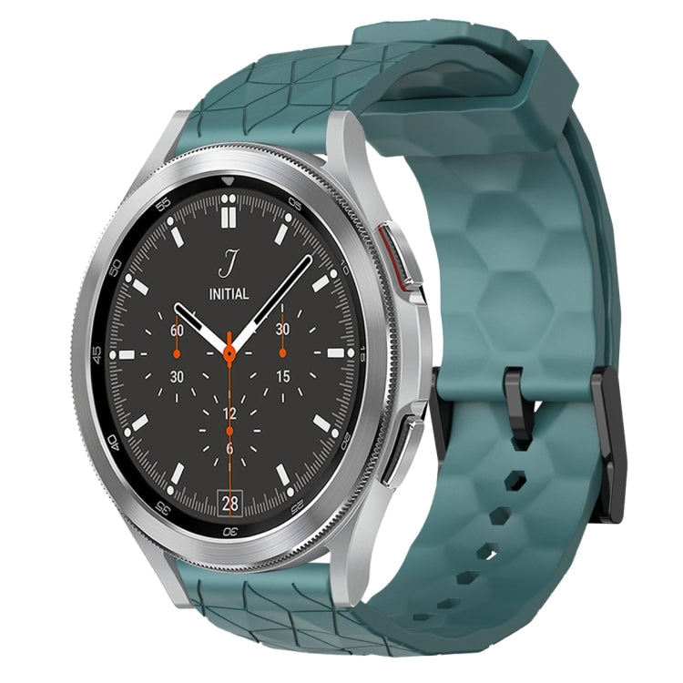 Cinturino per orologio in silicone tinta unita con motivo a calcio da 20 mm, For Samsung  Galaxy Watch 4 Classic 46mm, For Samsung Galaxy Watch Active 2 40mm