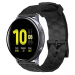 Cinturino per orologio in silicone tinta unita con motivo a calcio da 20 mm, For Samsung  Galaxy Watch 4 Classic 46mm, For Samsung Galaxy Watch Active 2 40mm