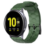 Cinturino per orologio in silicone tinta unita con motivo a calcio da 20 mm, For Samsung  Galaxy Watch 4 Classic 46mm, For Samsung Galaxy Watch Active 2 40mm
