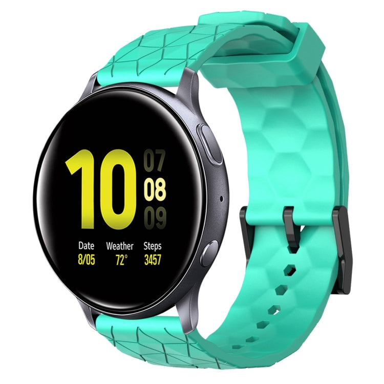 Cinturino per orologio in silicone tinta unita con motivo a calcio da 20 mm, For Samsung  Galaxy Watch 4 Classic 46mm, For Samsung Galaxy Watch Active 2 40mm