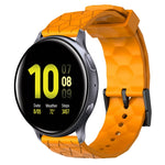 Cinturino per orologio in silicone tinta unita con motivo a calcio da 20 mm, For Samsung Galaxy Watch Active 2 44mm, For Samsung Galaxy Watch 42mm
