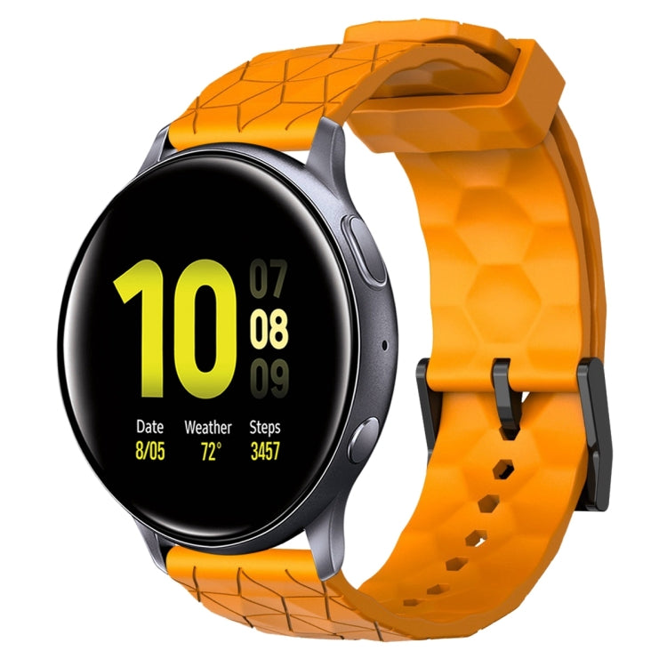 Cinturino per orologio in silicone tinta unita con motivo a calcio da 20 mm, For Samsung Galaxy Watch Active 2 44mm, For Samsung Galaxy Watch 42mm