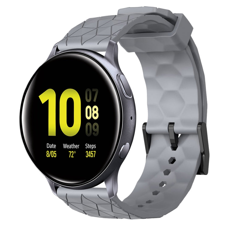 Cinturino per orologio in silicone tinta unita con motivo a calcio da 20 mm, For Samsung Galaxy Watch Active 2 44mm, For Samsung Galaxy Watch 42mm