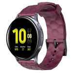 Cinturino per orologio in silicone tinta unita con motivo a calcio da 20 mm, For Samsung Galaxy Watch Active 2 44mm, For Samsung Galaxy Watch 42mm