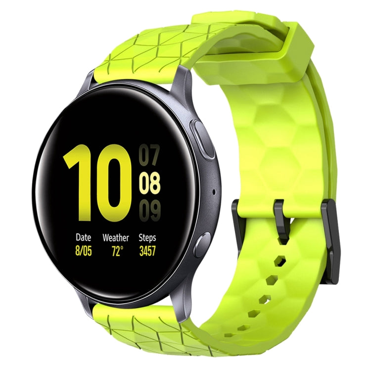 Cinturino per orologio in silicone tinta unita con motivo a calcio da 20 mm, For Samsung Galaxy Watch Active 2 44mm, For Samsung Galaxy Watch 42mm