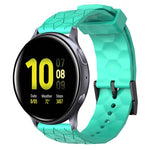 Cinturino per orologio in silicone tinta unita con motivo a calcio da 20 mm, For Samsung Galaxy Watch Active 2 44mm, For Samsung Galaxy Watch 42mm
