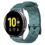 Cinturino per orologio in silicone tinta unita con motivo a calcio da 20 mm, For Samsung Galaxy Watch Active 2 44mm, For Samsung Galaxy Watch 42mm
