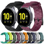Cinturino per orologio in silicone tinta unita con motivo a calcio da 20 mm, For Samsung Galaxy Watch Active 2 44mm, For Samsung Galaxy Watch 42mm