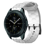 Cinturino per orologio in silicone tinta unita con motivo a calcio da 20 mm, For Samsung Galaxy Watch Active 2 44mm, For Samsung Galaxy Watch 42mm