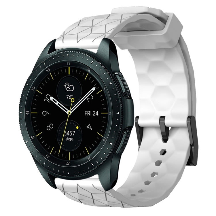 Cinturino per orologio in silicone tinta unita con motivo a calcio da 20 mm, For Samsung Galaxy Watch Active 2 44mm, For Samsung Galaxy Watch 42mm