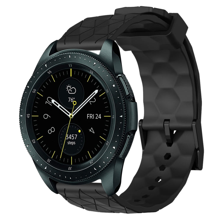 Cinturino per orologio in silicone tinta unita con motivo a calcio da 20 mm, For Samsung Galaxy Watch Active 2 44mm, For Samsung Galaxy Watch 42mm