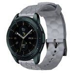 Cinturino per orologio in silicone tinta unita con motivo a calcio da 20 mm, For Samsung Galaxy Watch Active 2 44mm, For Samsung Galaxy Watch 42mm