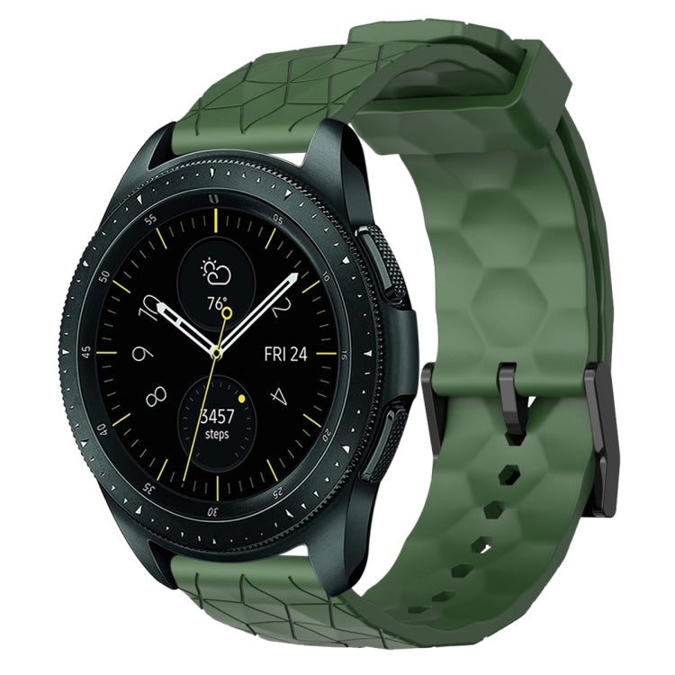 Cinturino per orologio in silicone tinta unita con motivo a calcio da 20 mm, For Samsung Galaxy Watch Active 2 44mm, For Samsung Galaxy Watch 42mm